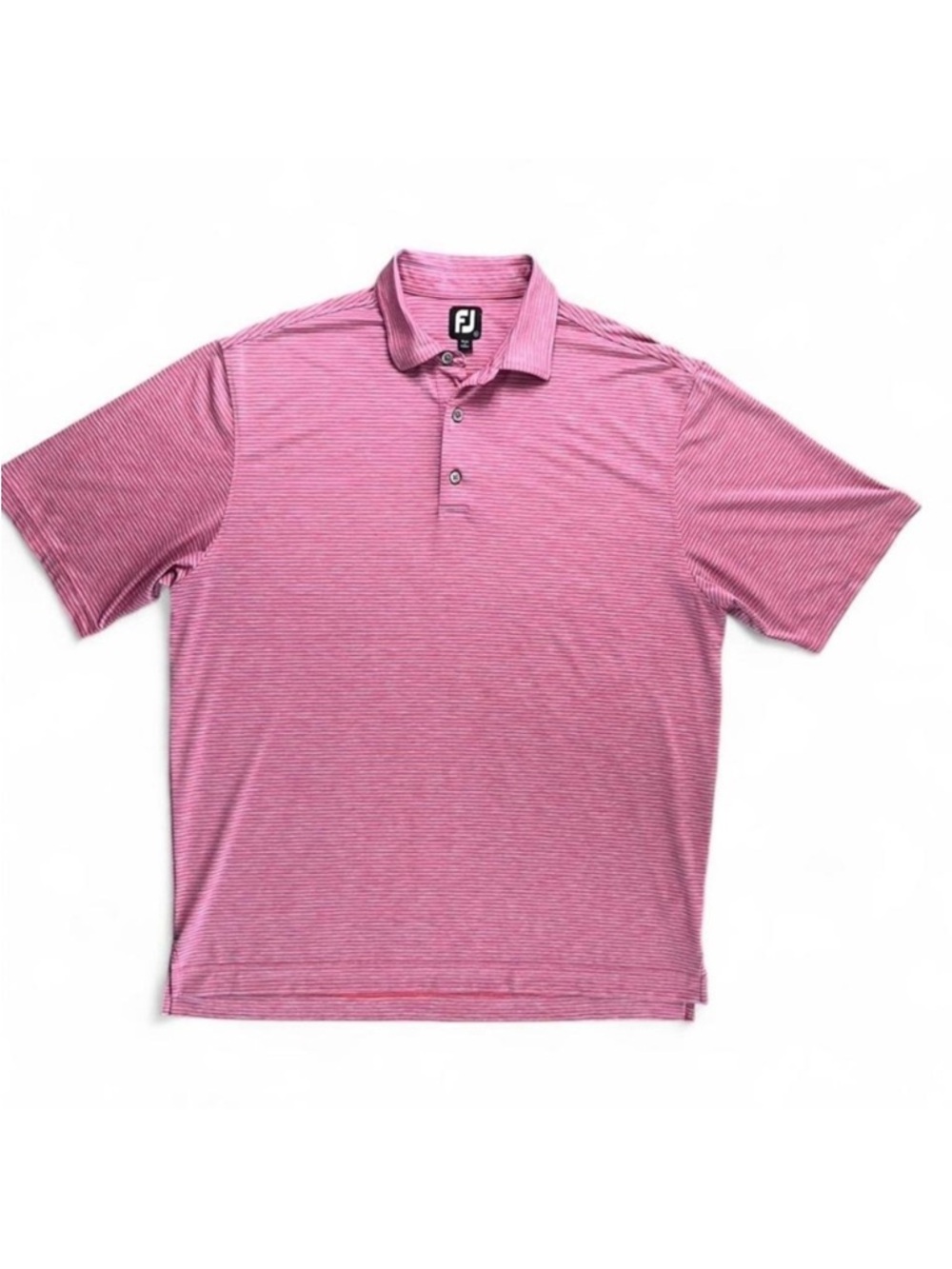 FootJoy Pink striped golf polo shirt short sleeved Men's XL‎
